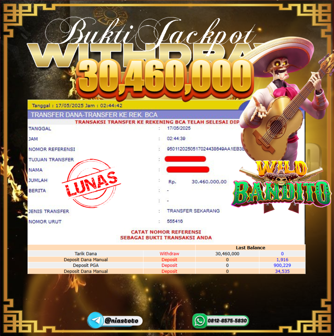Bukti Jackpot Lunas NiasToto